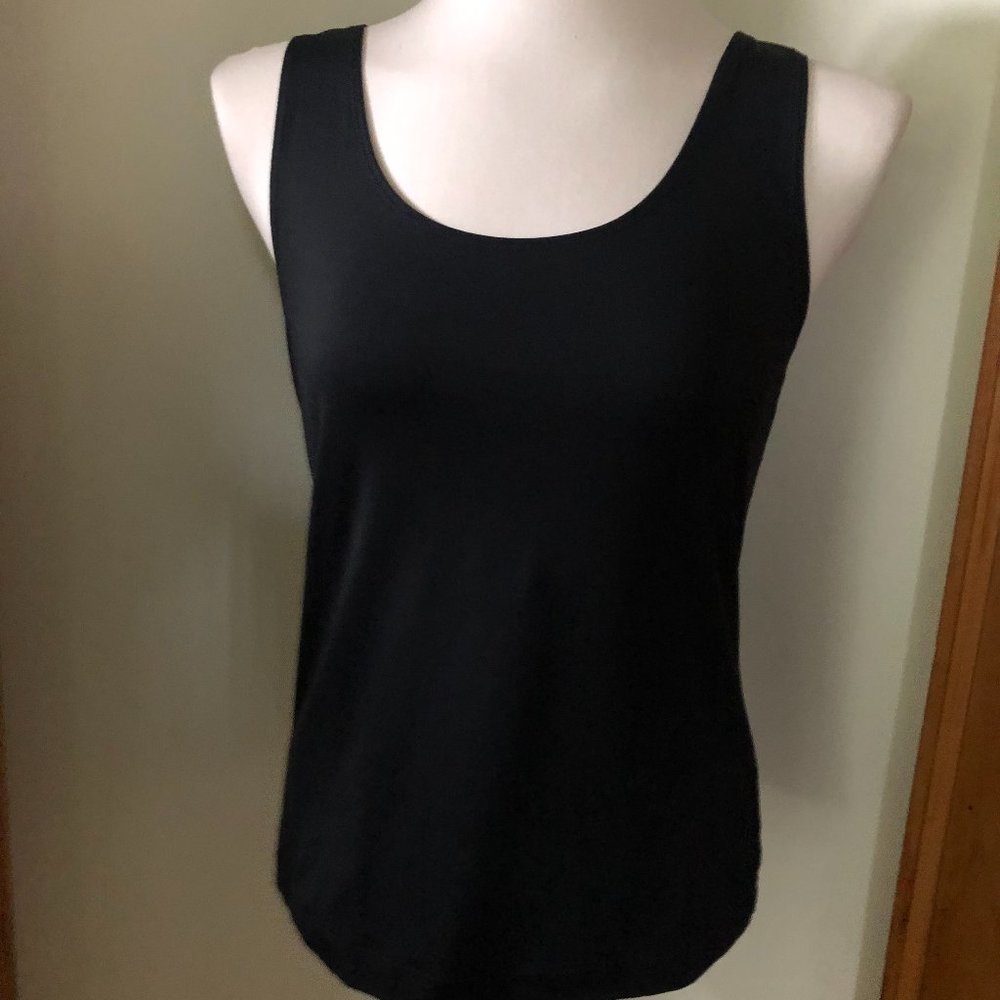CHICO’S Black Easy Care Travel Stretchable Tank Top, NWOT
